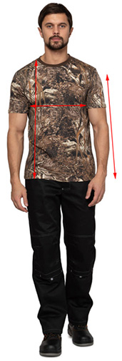 Таблица для определения размеров футболок и рубашек поло ПРАБО